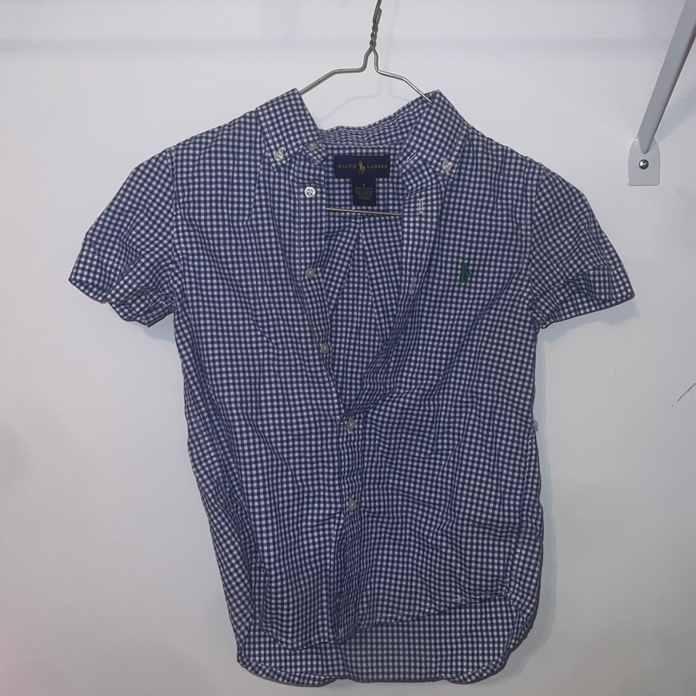 Ralph Lauren Boys Blue Casual Button Down Shirt